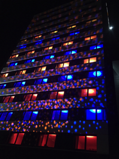 Illumination IA Tower Trier. Indoorbeleuchtung umgesetzt mit Showtec M800. Außenbeleuchtung mit Martin Mac Viper Profile